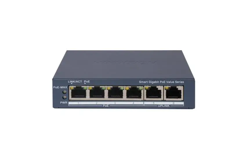Hikvision DS-3E1506P-EI/M - 4 Port Gigabit Akıllı PoE Switch