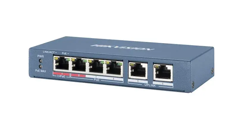 Hikvision DS-3E0106HP-E - 4 Port Fast Ethernet  PoE Switch