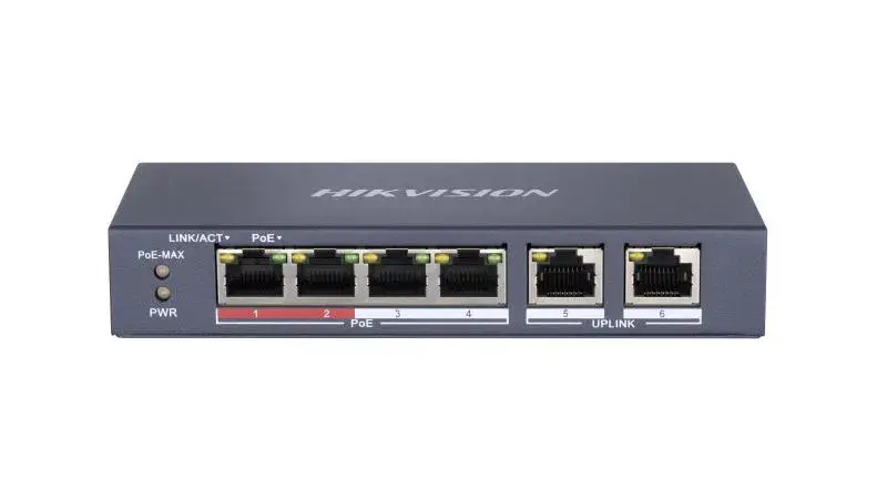 Hikvision DS-3E0106P-E/M - 4 Port Fast Ethernet  PoE Switch