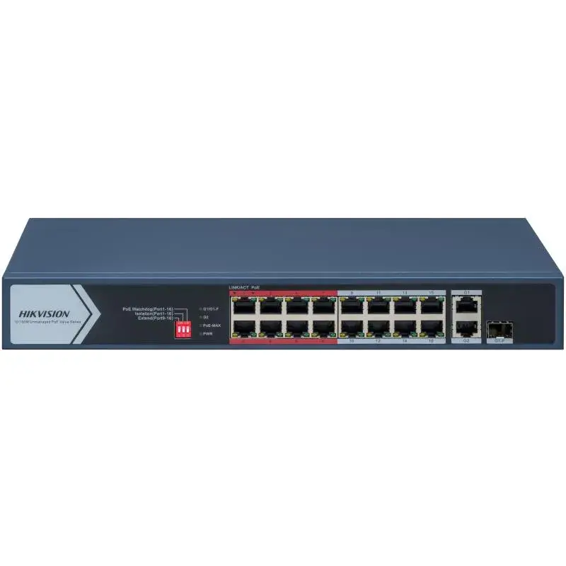 Hikvision DS-3E0318P-E/M(C) - 100 Mbps PoE Switch